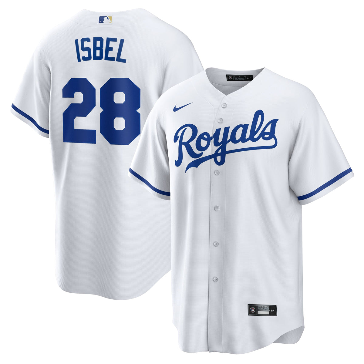 Men's Kansas City Royals Kyle Isbel Nike White Home Replica Jersey