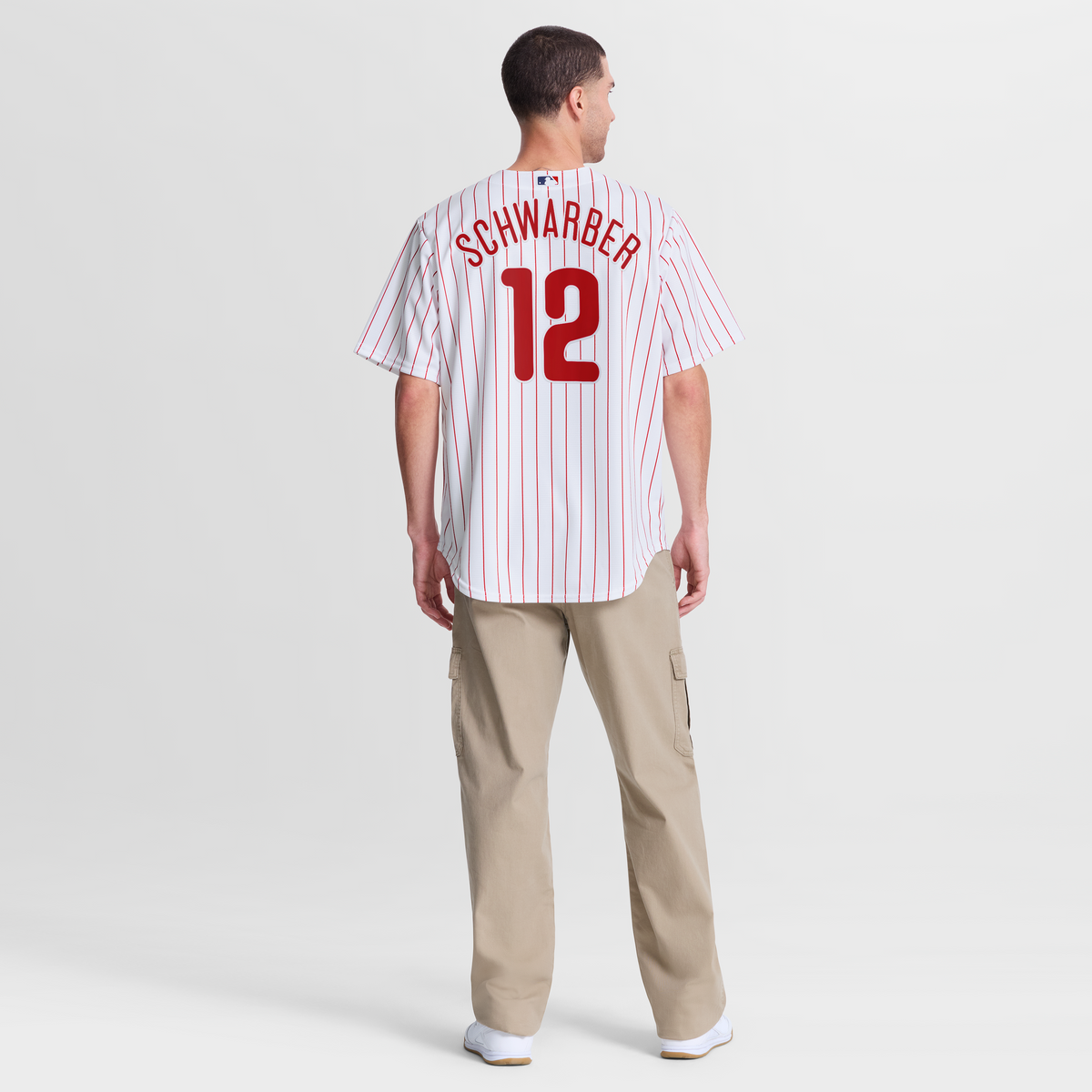 Men's Philadelphia Phillies Kyle Schwarber Nike White Home Replica Jersey - 6