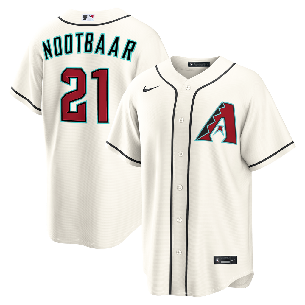 Men's Arizona Diamondbacks Lars Nootbaar Nike Cream Home Replica Jersey - 2