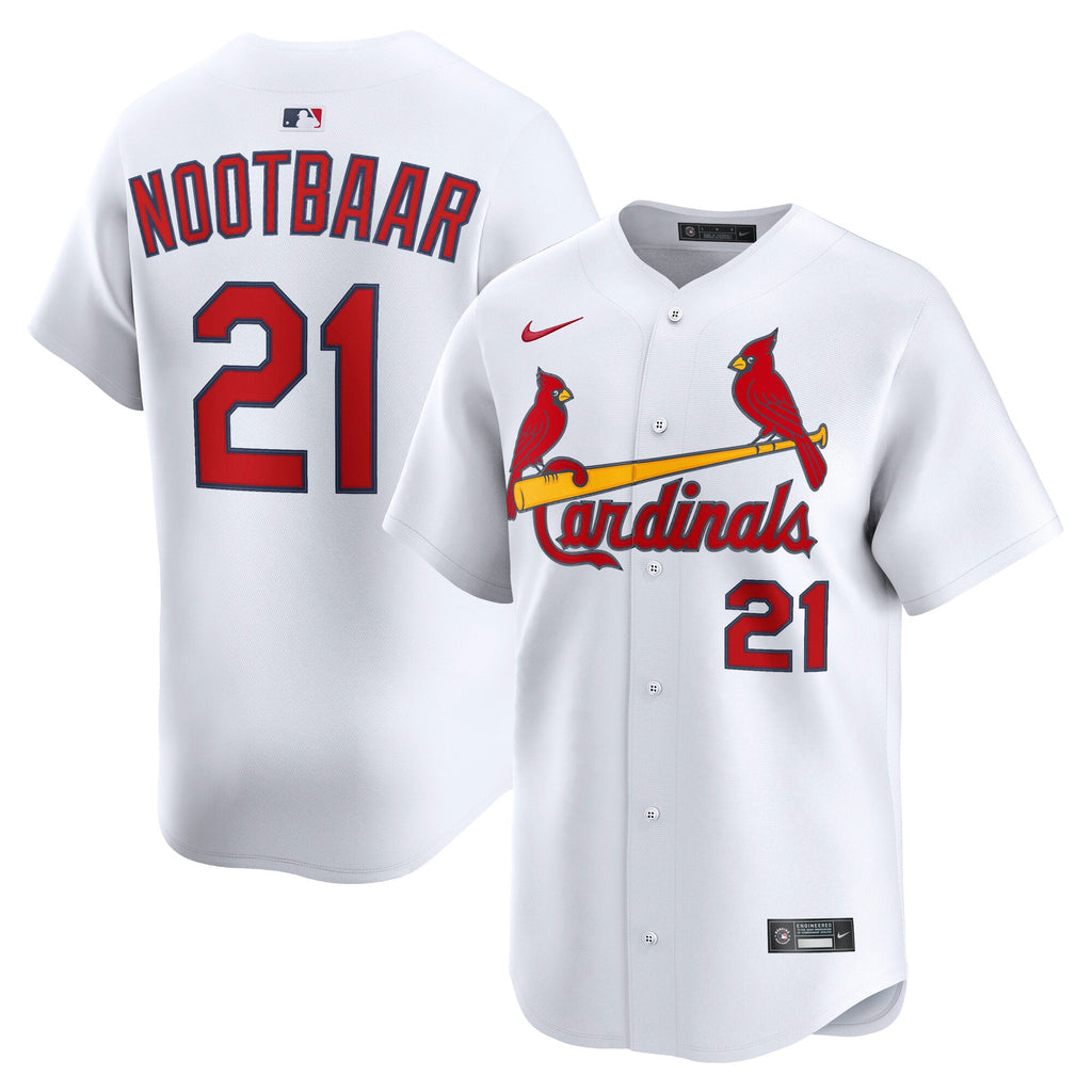 Men's St. Louis Cardinals Lars Nootbaar Nike White Home Limited Player Jersey