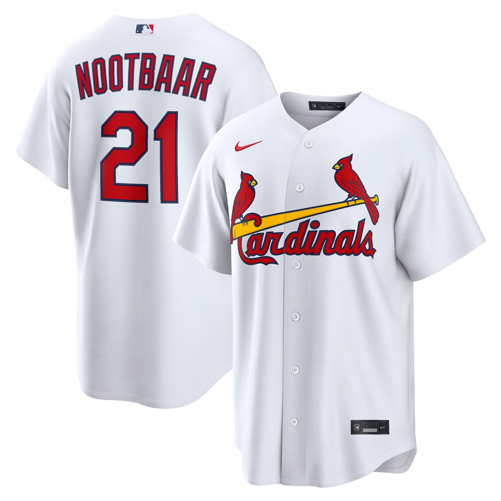 Men's St. Louis Cardinals Lars Nootbaar Nike White Home Replica Jersey - 2