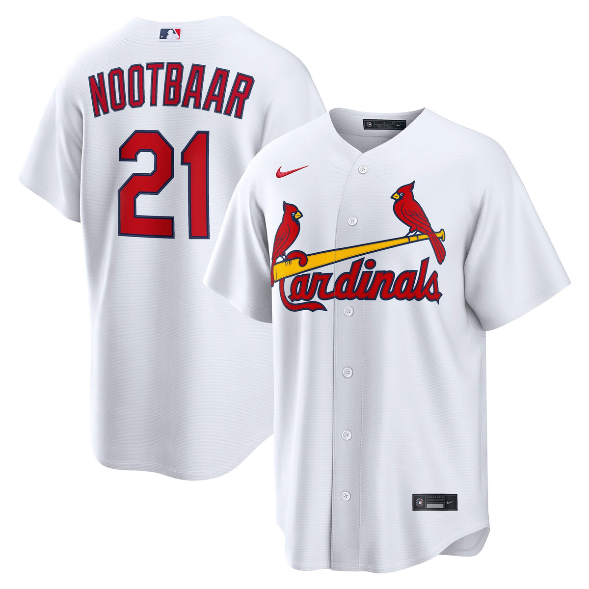 Men's St. Louis Cardinals Lars Nootbaar Nike White Home Replica Jersey - 2