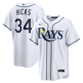 Men's Tampa Bay Rays Liam Hicks Nike White Home Replica Jersey