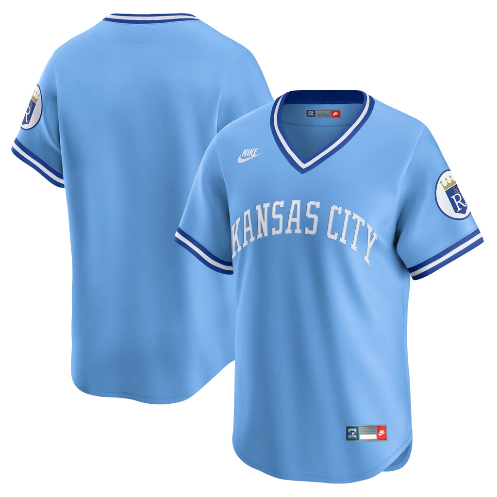 Men's Kansas City Royals Nike Light Blue Cooperstown Collection Limited Jersey