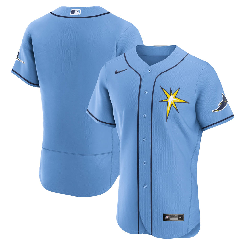 Men's Tampa Bay Rays Nike Light Blue Alternate Authentic Jersey - 2