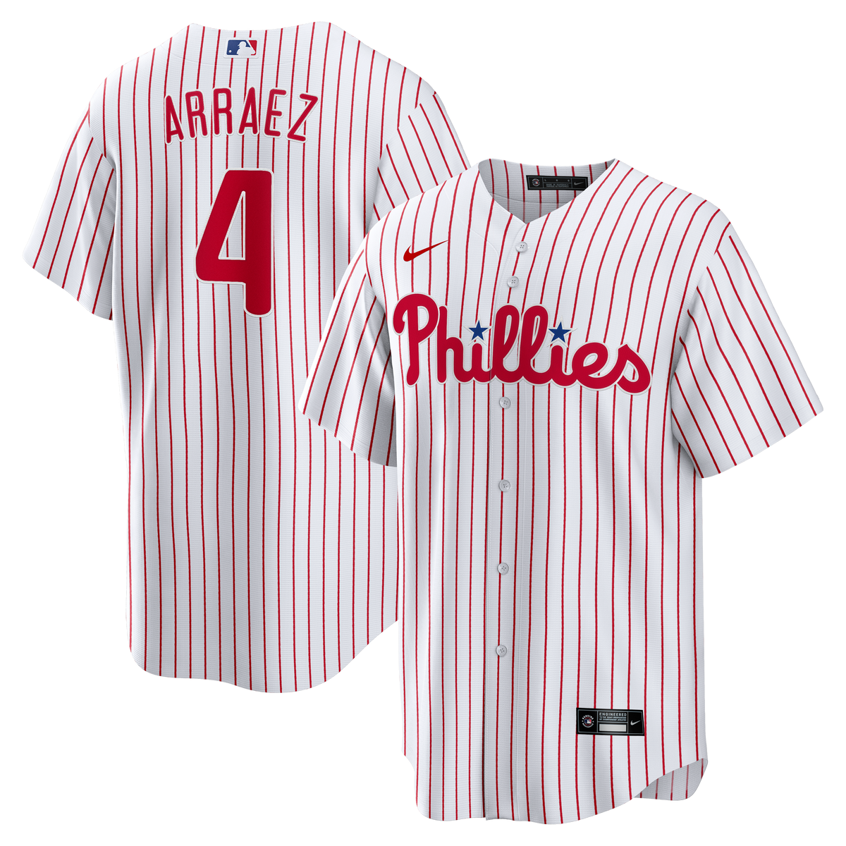 Men's Philadelphia Phillies Luis Arraez Nike White Home Replica Jersey - 2