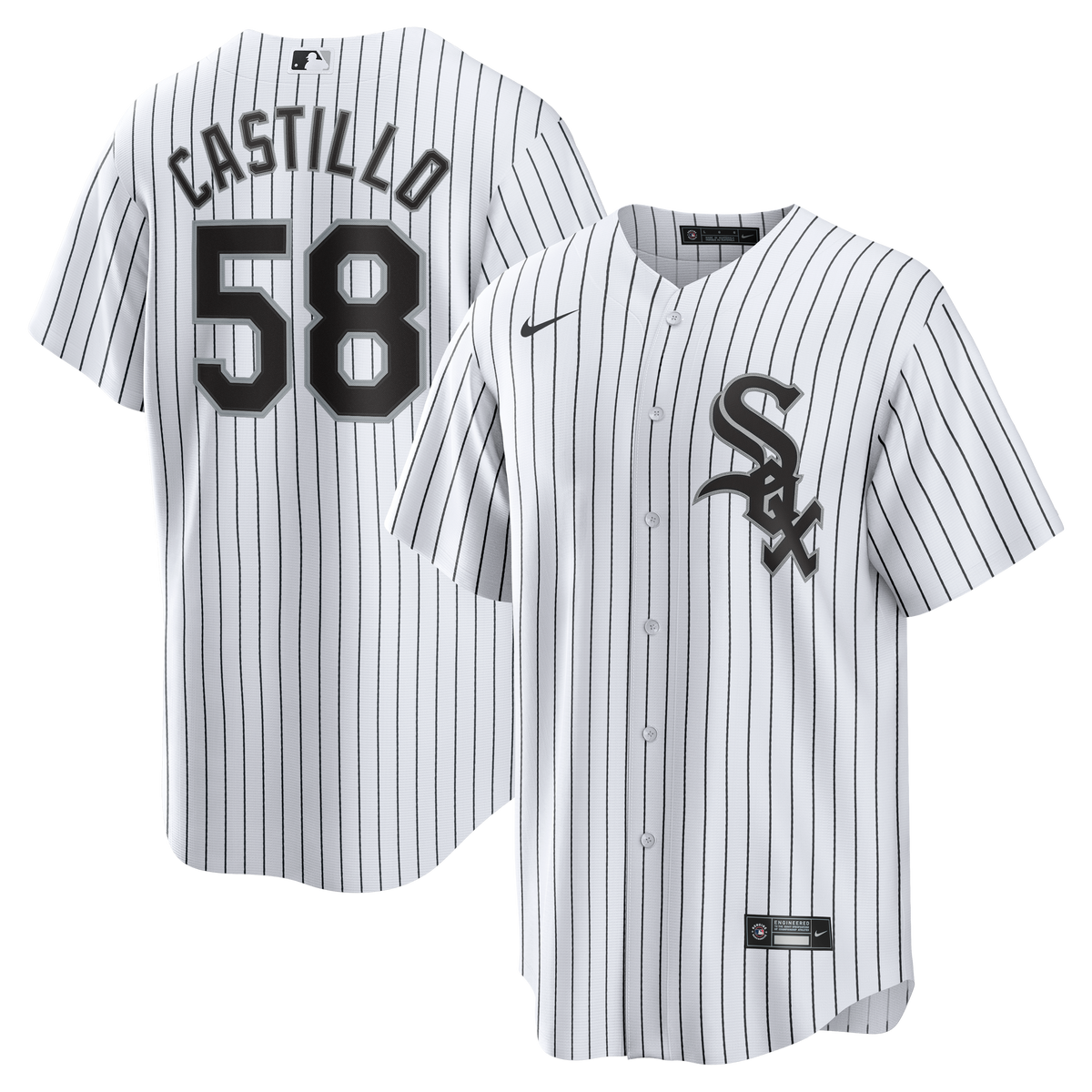 Men's Chicago White Sox Luis Castillo Nike White Home Replica Jersey - 2