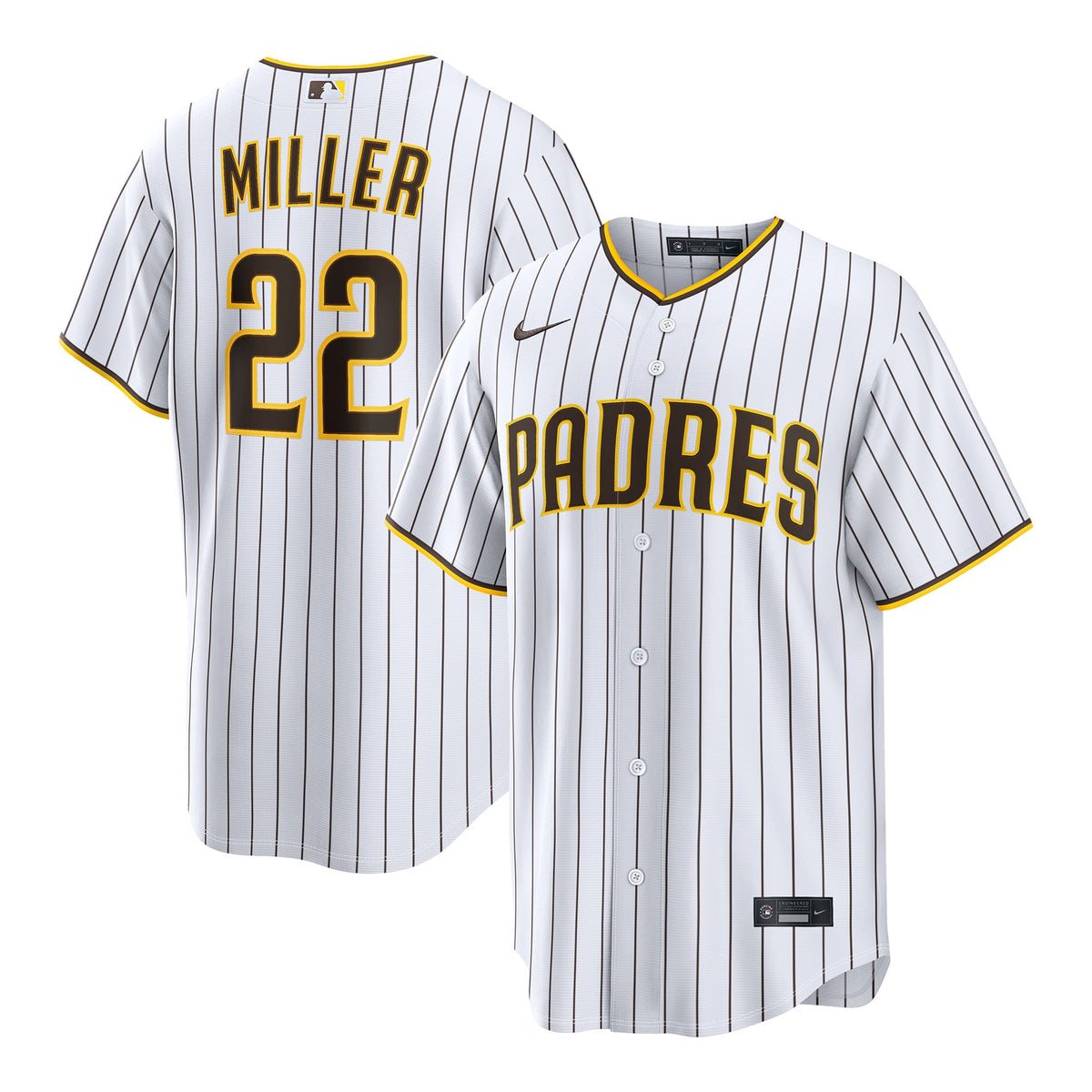 Men's San Diego Padres Mason Miller Nike White Home Replica Jersey