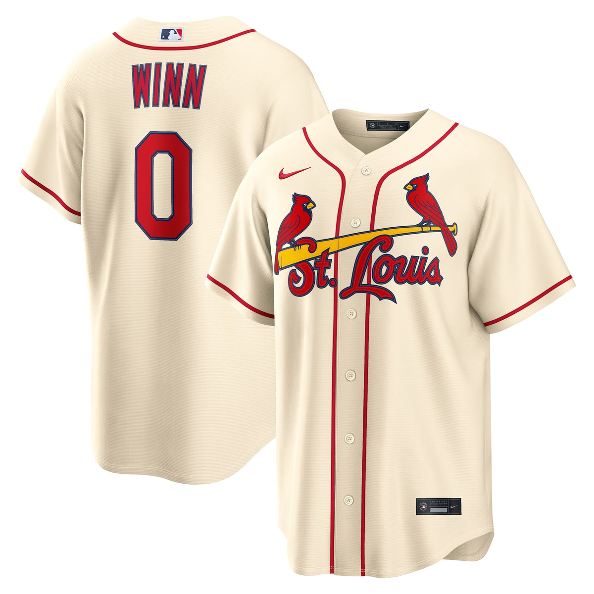 Men's St. Louis Cardinals Masyn Winn Nike Cream Alternate Replica Jersey - 2