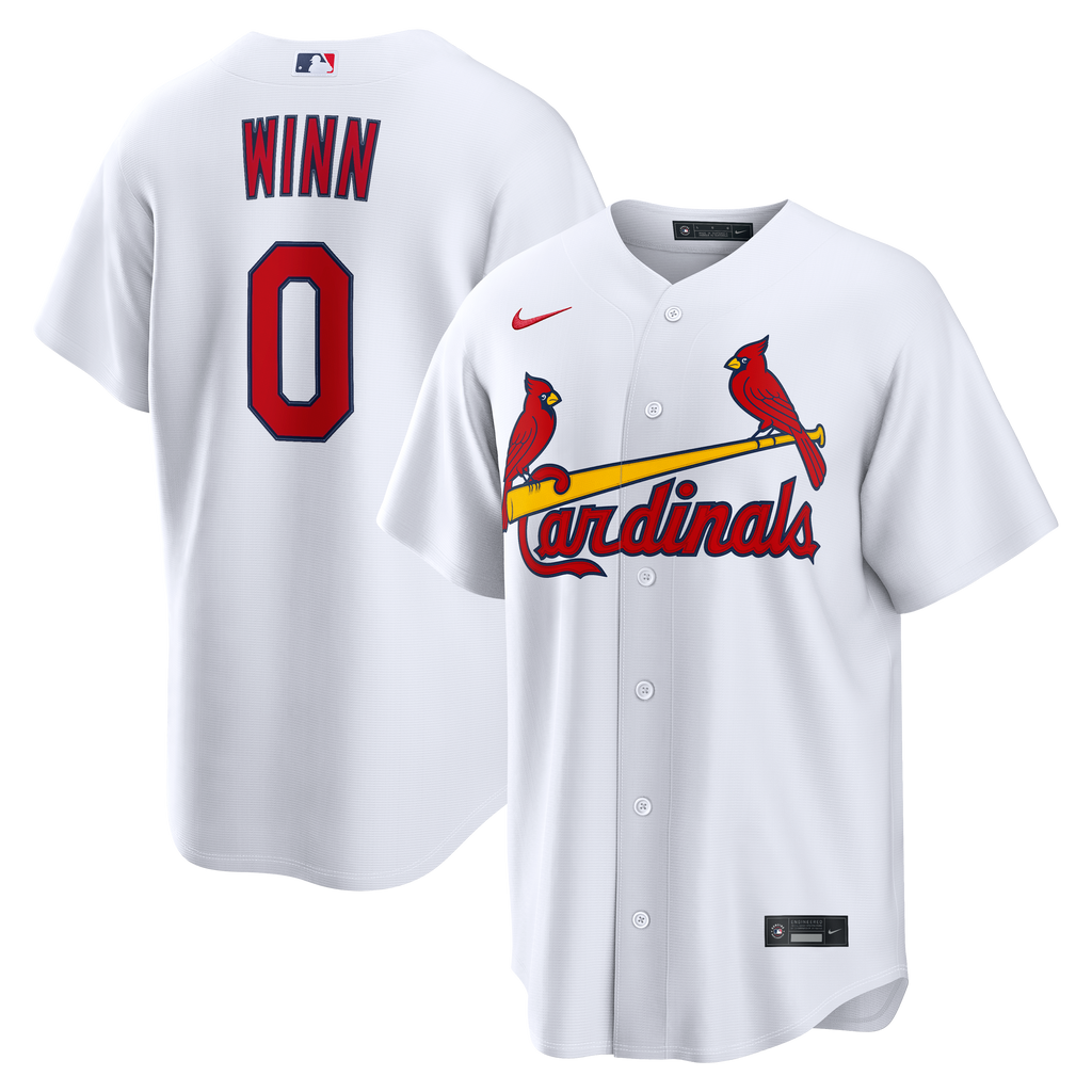 Men's St. Louis Cardinals Masyn Winn Nike White Home Replica Jersey
