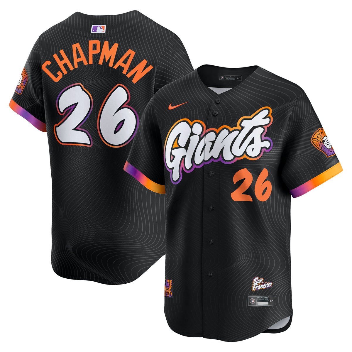 Men's San Francisco Giants Matt Chapman Nike Anthracite 2025 City Connect Limited Jersey