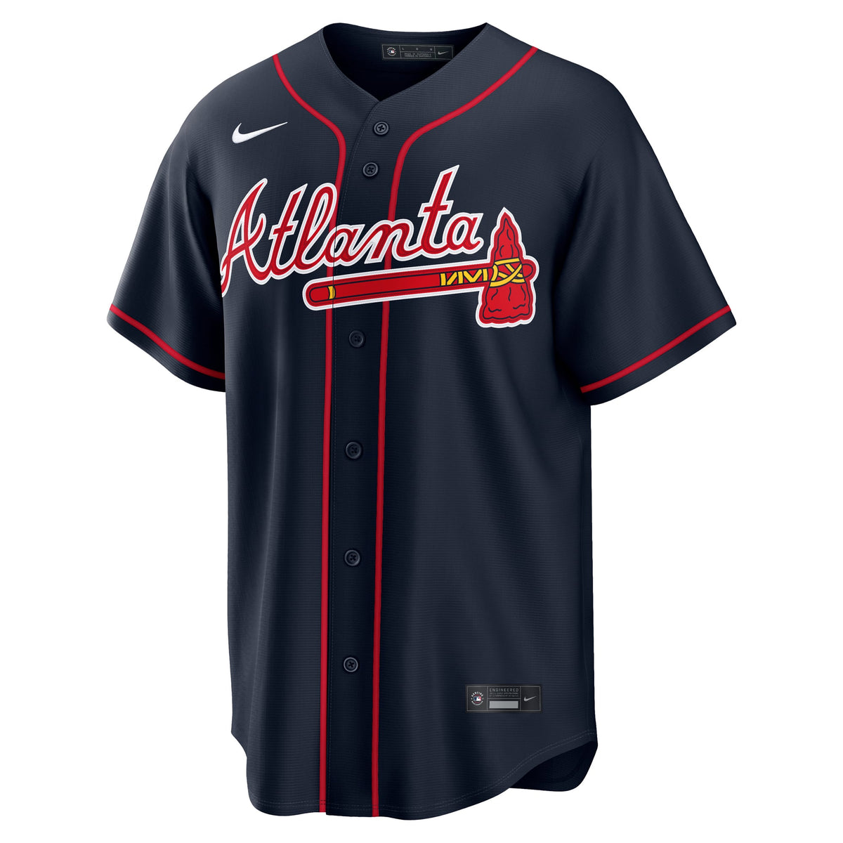 Men's Atlanta Braves Matt Olson Nike Navy Alternate Replica Jersey - 3