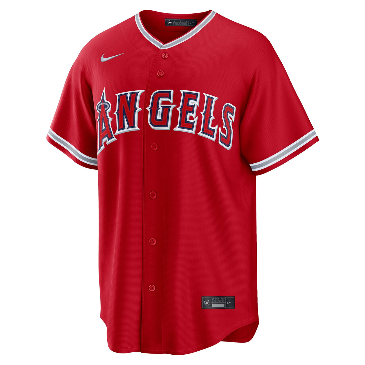 Men's Los Angeles Angels Mike Trout Nike Red Alternate Replica Jersey - 3