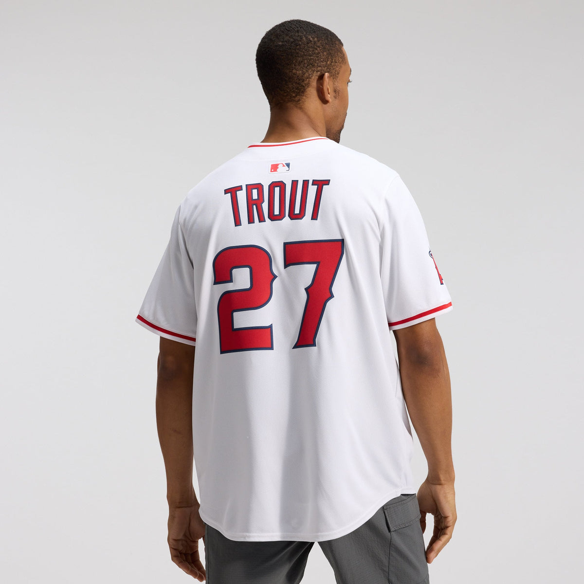 Men's Los Angeles Angels Mike Trout Nike White Home Limited Player Jersey - 4