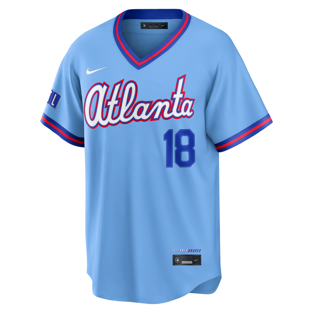 Men's Atlanta Braves Mike Yastrzemski Nike Powder Blue 2026 City Connect Stadium Jersey - 3