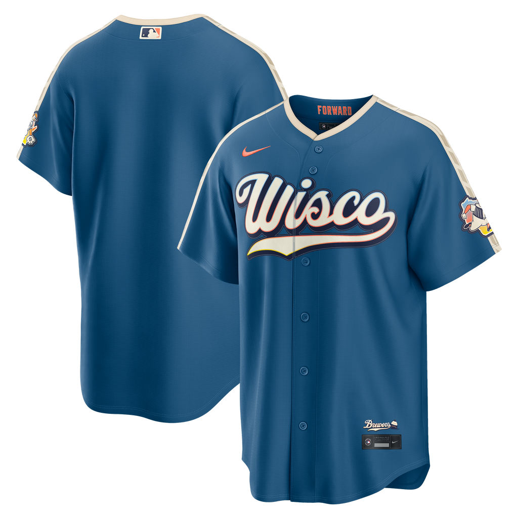 Men's Milwaukee Brewers Nike Mineral Blue 2026 City Connect Stadium Jersey