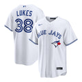 Men's Toronto Blue Jays Nathan Lukes Nike White Home Replica Jersey
