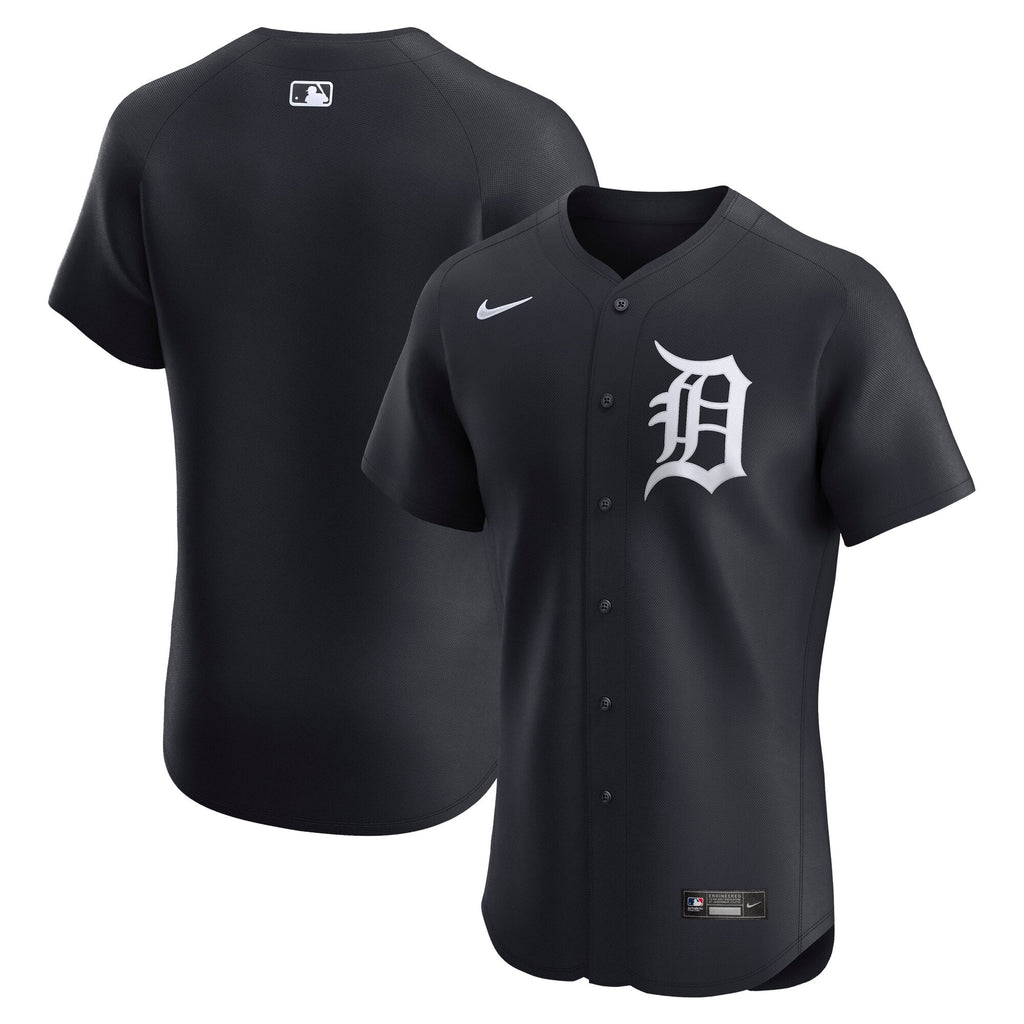 Men's Detroit Tigers Nike Navy Alternate 2 Elite Jersey - 2