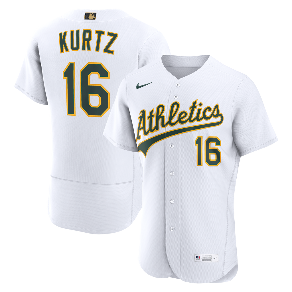 Men's Athletics Nick Kurtz Nike White MLB Awards Authentic Jersey - 2