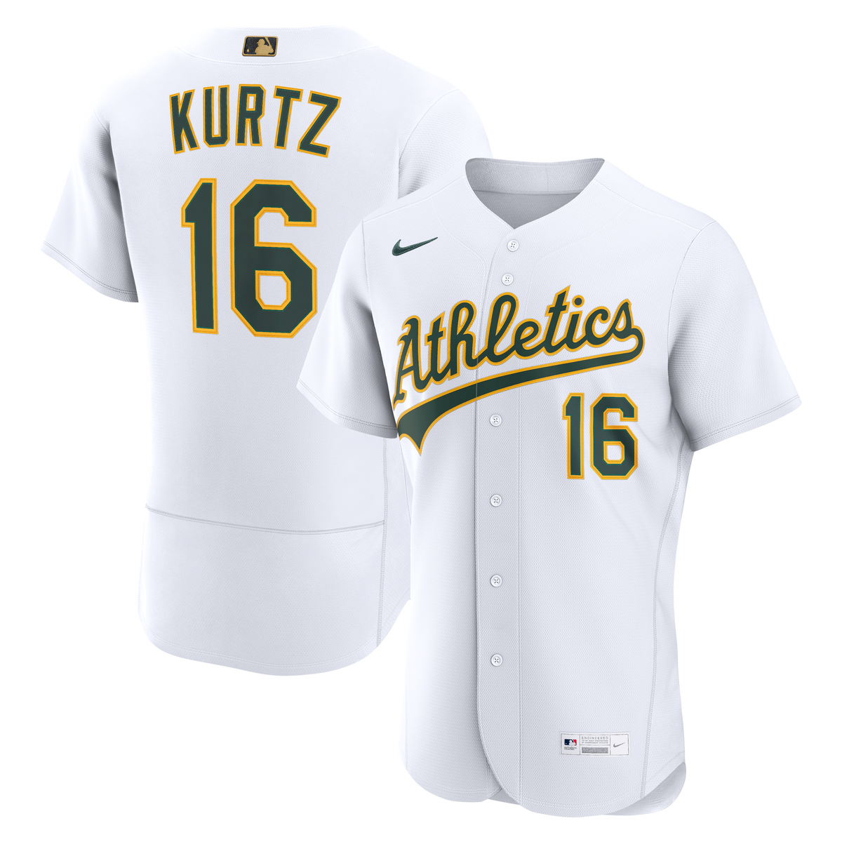 Men's Athletics Nick Kurtz Nike White MLB Awards Authentic Jersey - 2