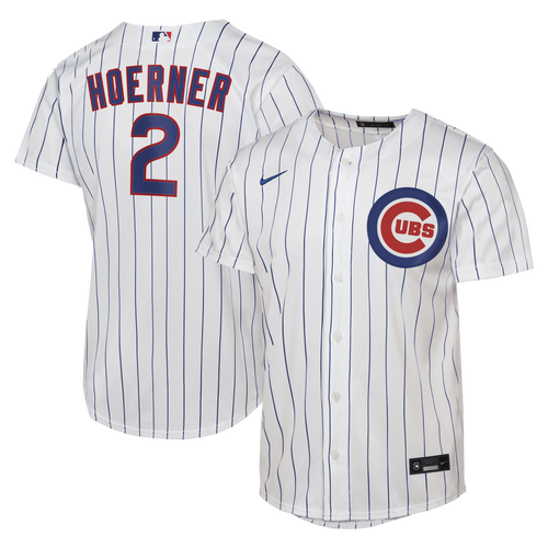 Male Chicago Cubs Nico Hoerner Nike White Home Replica Jersey - 2