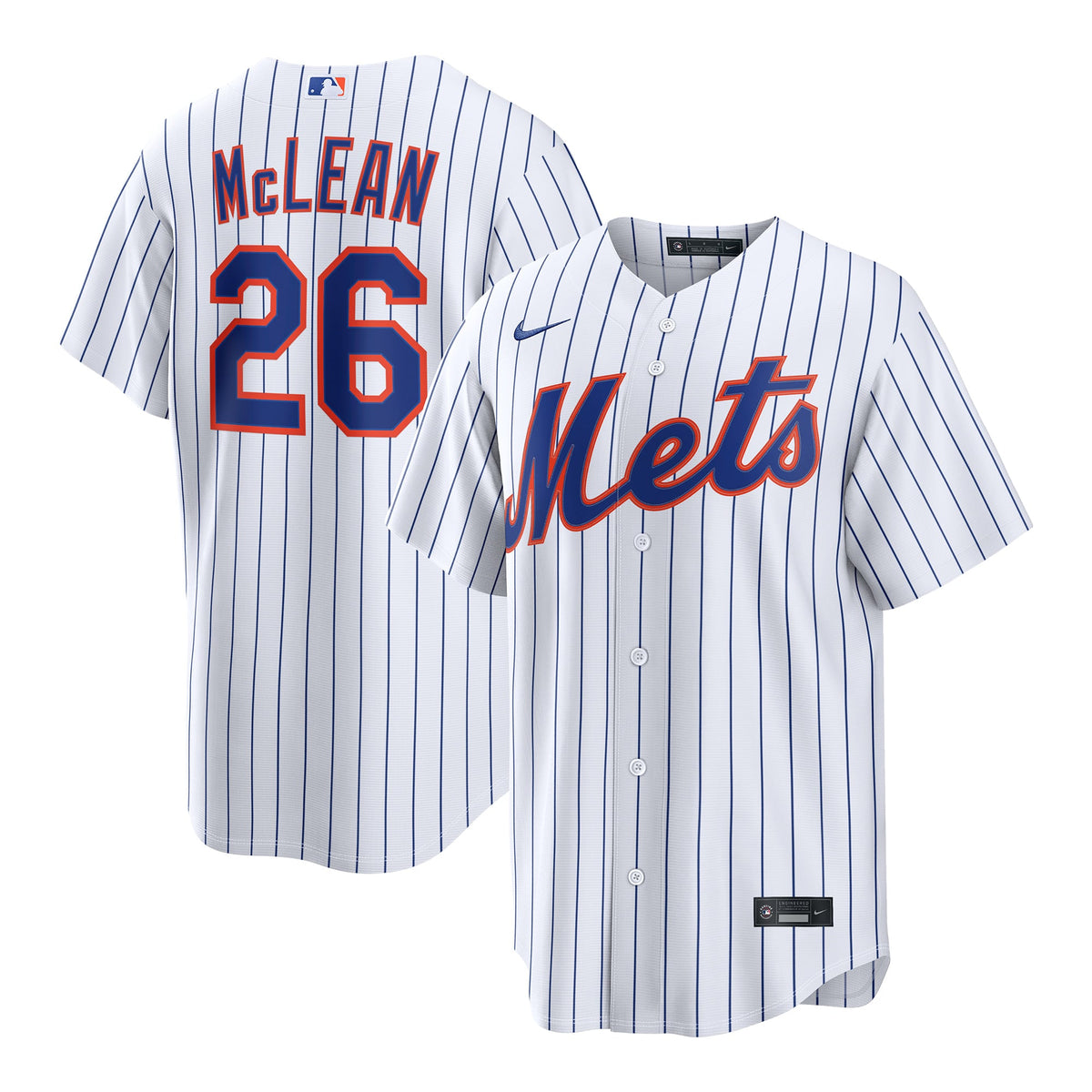 Men's New York Mets Nolan McLean Nike White Home Replica Jersey