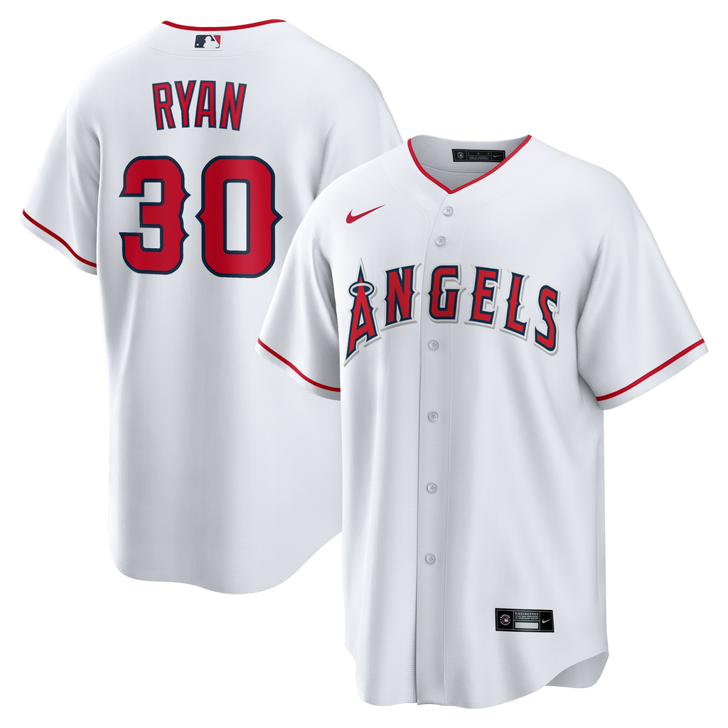 Men's Los Angeles Angels Nolan Ryan Nike White Home Retired Player Replica Jersey - 2