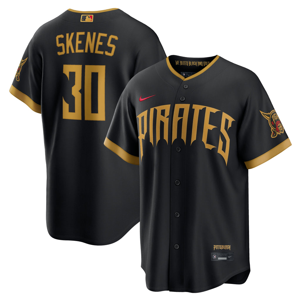 Men's Pittsburgh Pirates Paul Skenes Nike Black 2026 City Connect Stadium Jersey