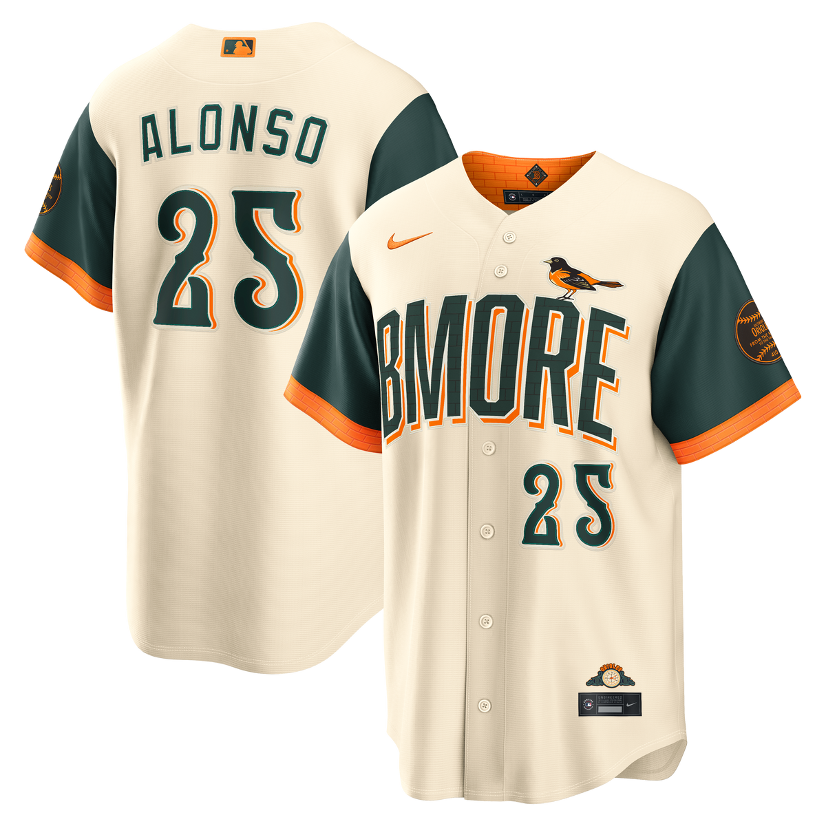Men's Baltimore Orioles Pete Alonso Nike Cream 2026 City Connect Stadium Jersey - 2
