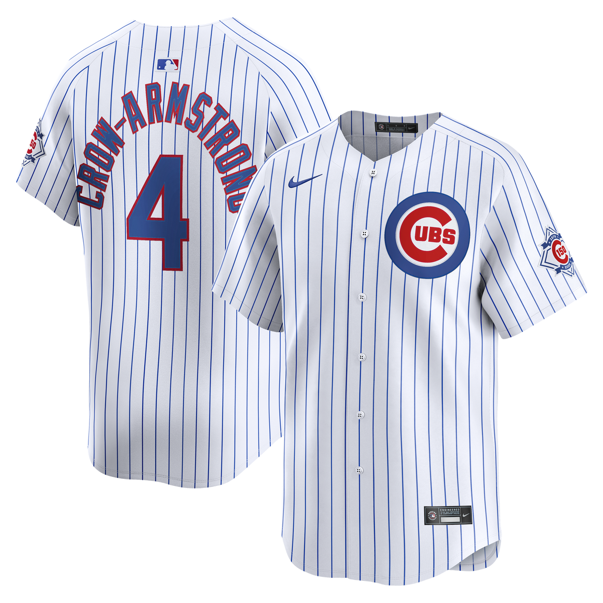 Men's Chicago Cubs Pete Crow-Armstrong Nike White 150th Anniversary Limited Jersey - 2