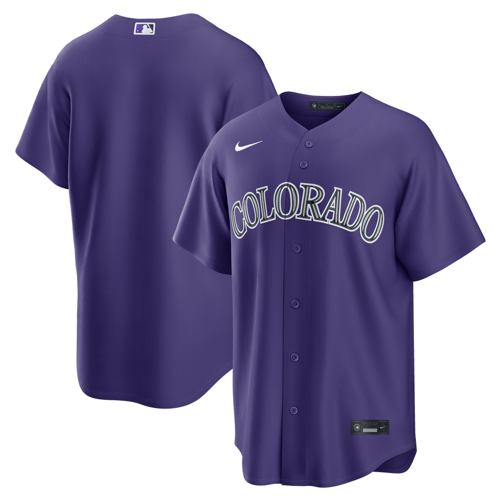 Men's Colorado Rockies Nike Purple Alternate Replica Jersey - 2