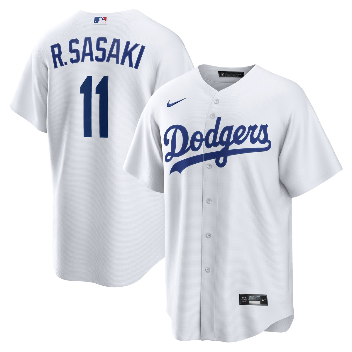 Men's Los Angeles Dodgers Rōki Sasaki Nike White Replica Jersey - 2
