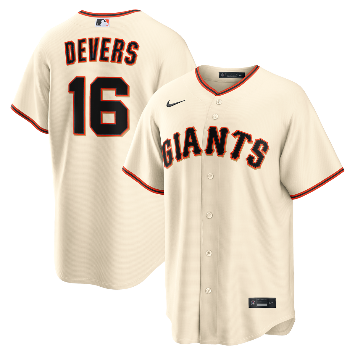 Men's San Francisco Giants Rafael Devers Nike Cream Home Replica Jersey - 2