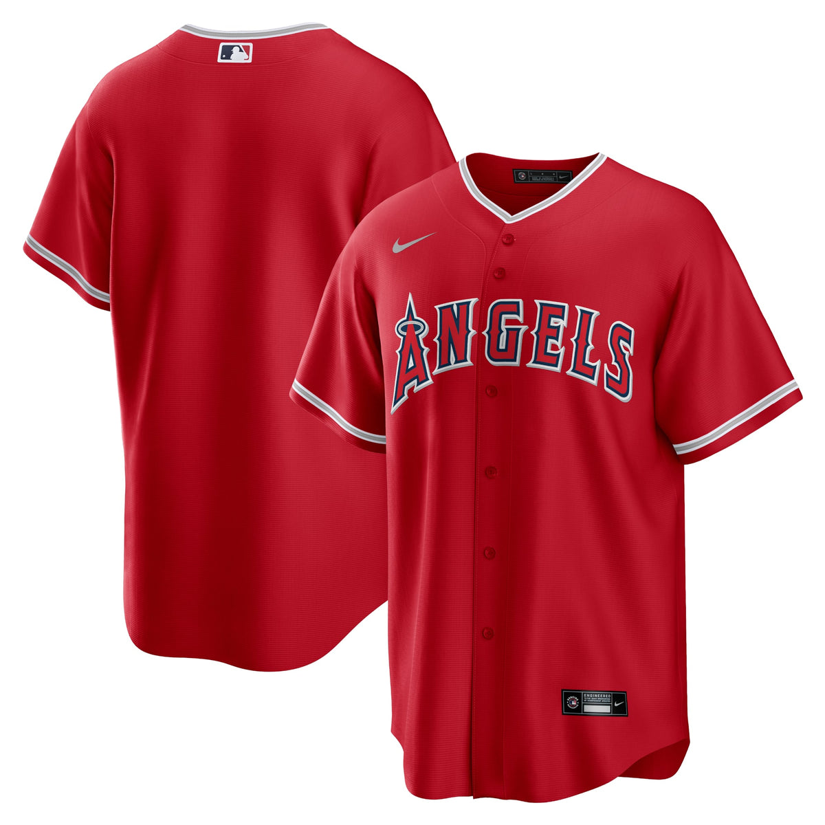 Men's Los Angeles Angels Nike Red Alternate Replica Team Jersey - 2