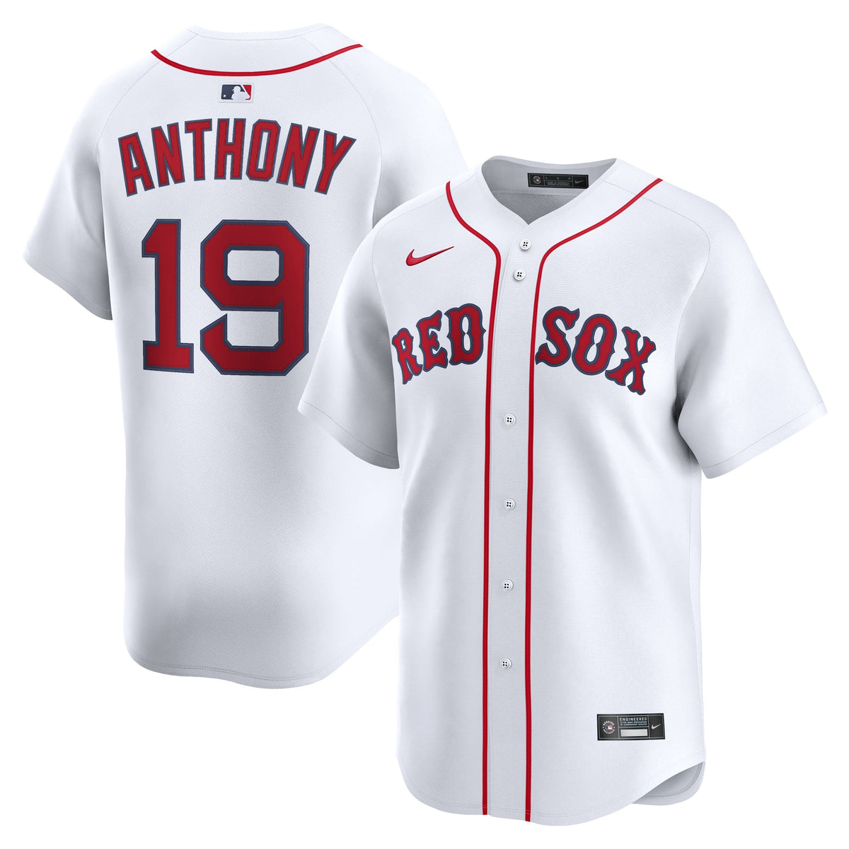 Men's Boston Red Sox Roman Anthony Nike White Home Limited Player Jersey - 2