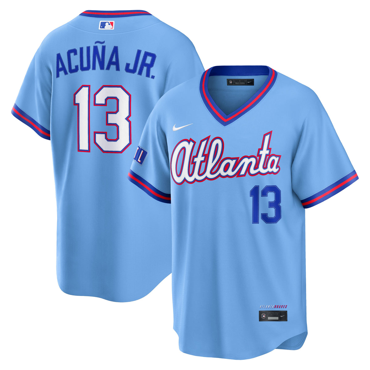 Men's Atlanta Braves Ronald Acuña Jr. Nike Powder Blue 2026 City Connect Stadium Jersey
