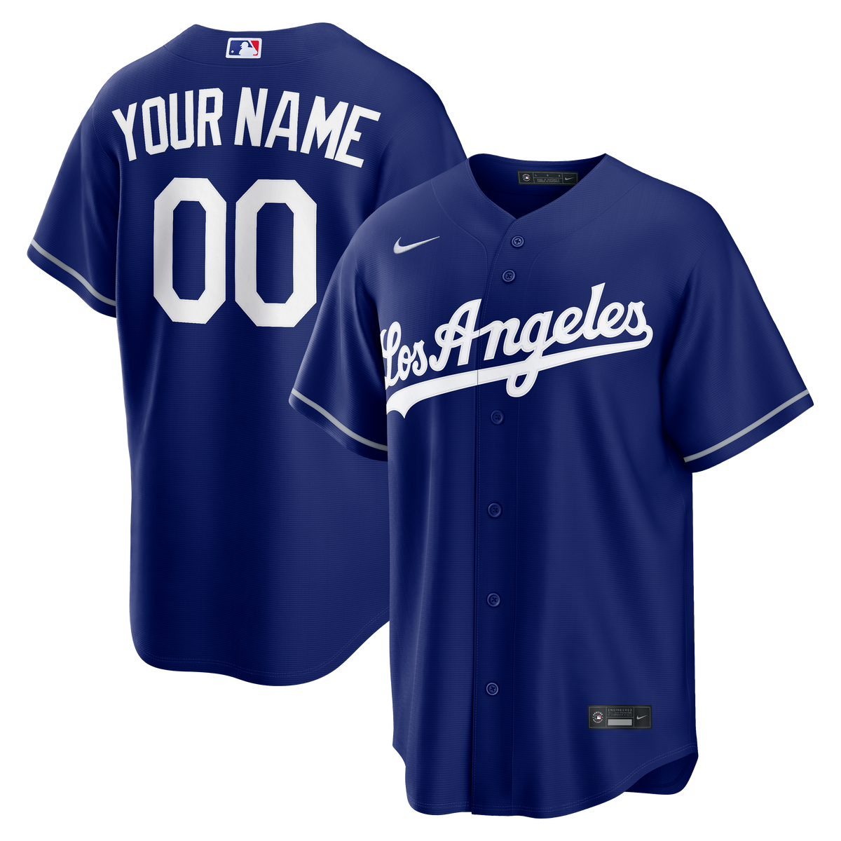 Men's Los Angeles Dodgers Nike Royal Alternate Replica Custom Jersey - 2