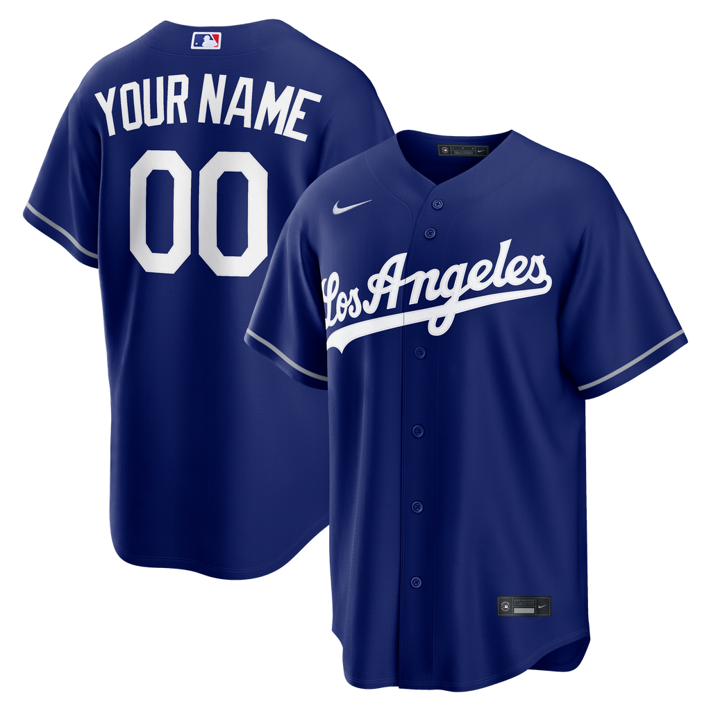 Men's Los Angeles Dodgers Nike Royal Alternate Replica Custom Jersey