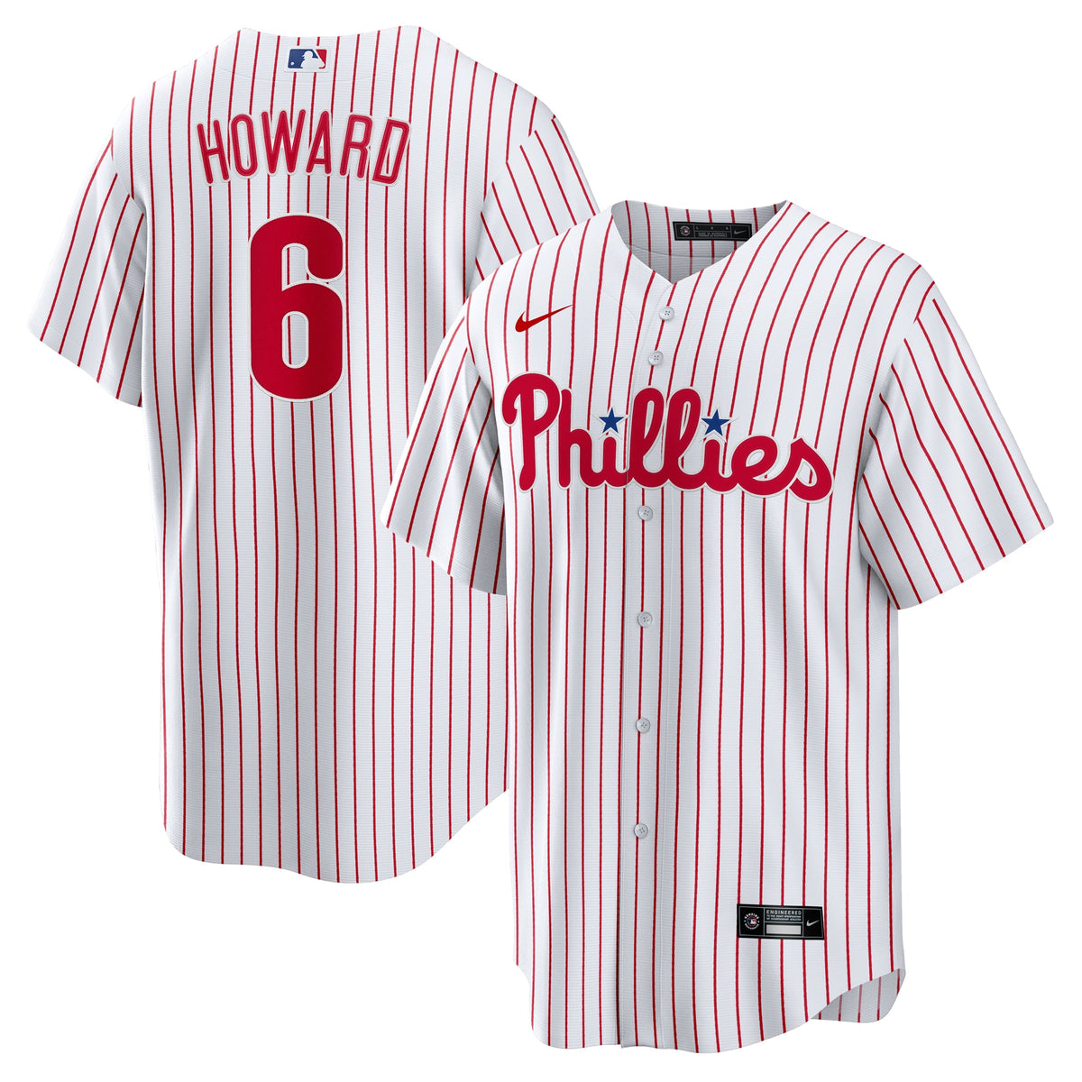 Men's Philadelphia Phillies Ryan Howard Nike White Replica Player Jersey - 2
