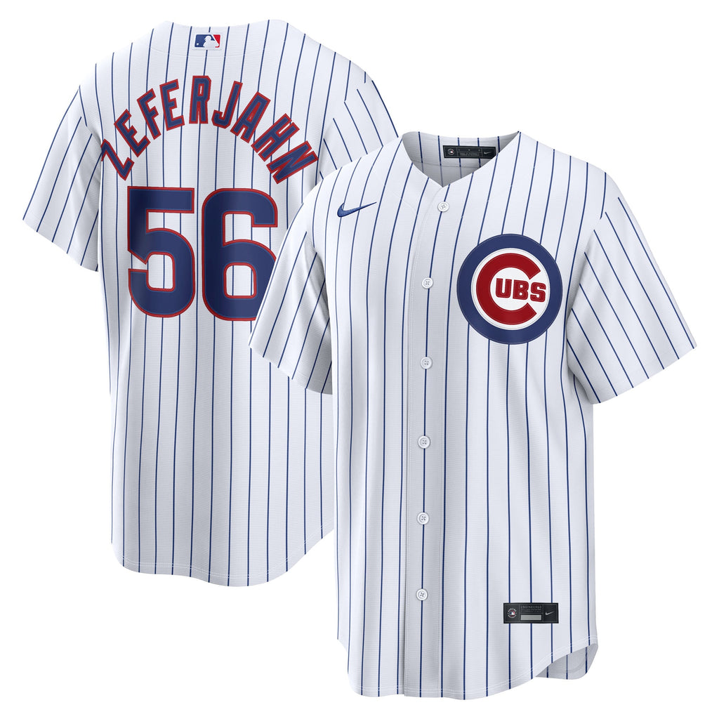 Men's Chicago Cubs Ryan Zeferjahn Nike White Home Replica Jersey - 2