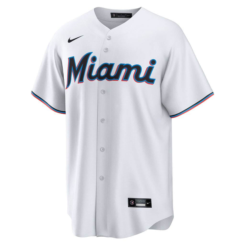 Men's Miami Marlins Sandy Alcantara Nike White Replica Player Jersey - 3