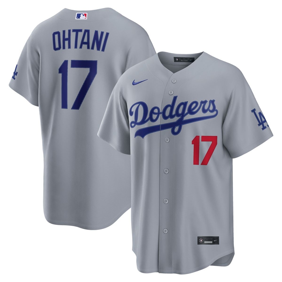 Men's Los Angeles Dodgers Shohei Ohtani Nike Gray Road Stadium Jersey - 2