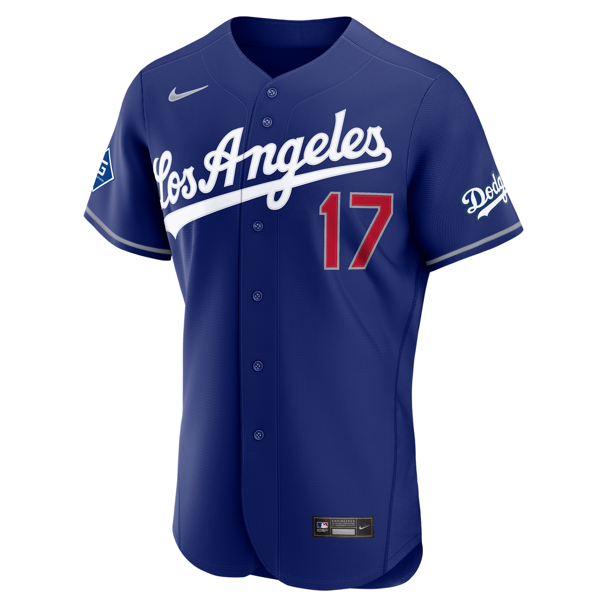 Men's Los Angeles Dodgers Shohei Ohtani Nike Royal Alternate Authentic Sponsor Patch Jersey - 3