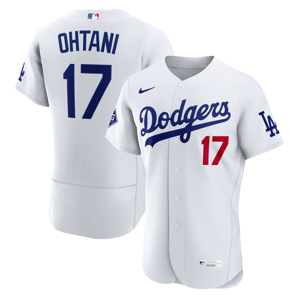 Men's Los Angeles Dodgers Shohei Ohtani Nike White Home Authentic Sponsor Patch Jersey - 2