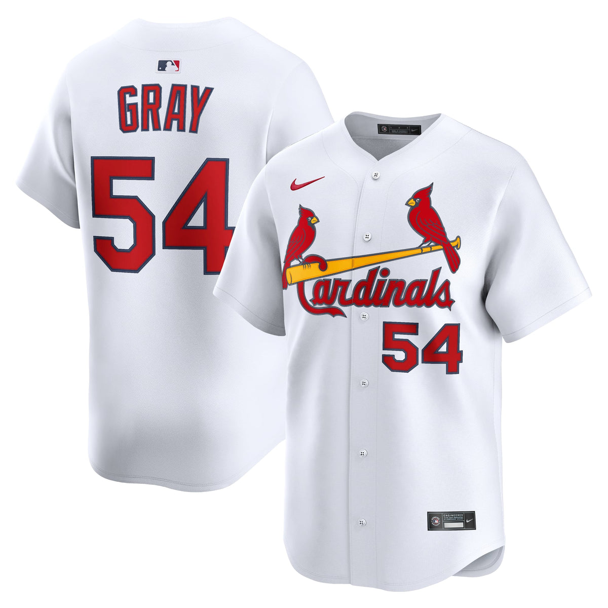 Men's St. Louis Cardinals Sonny Gray Nike White Home Limited Player Jersey - 2
