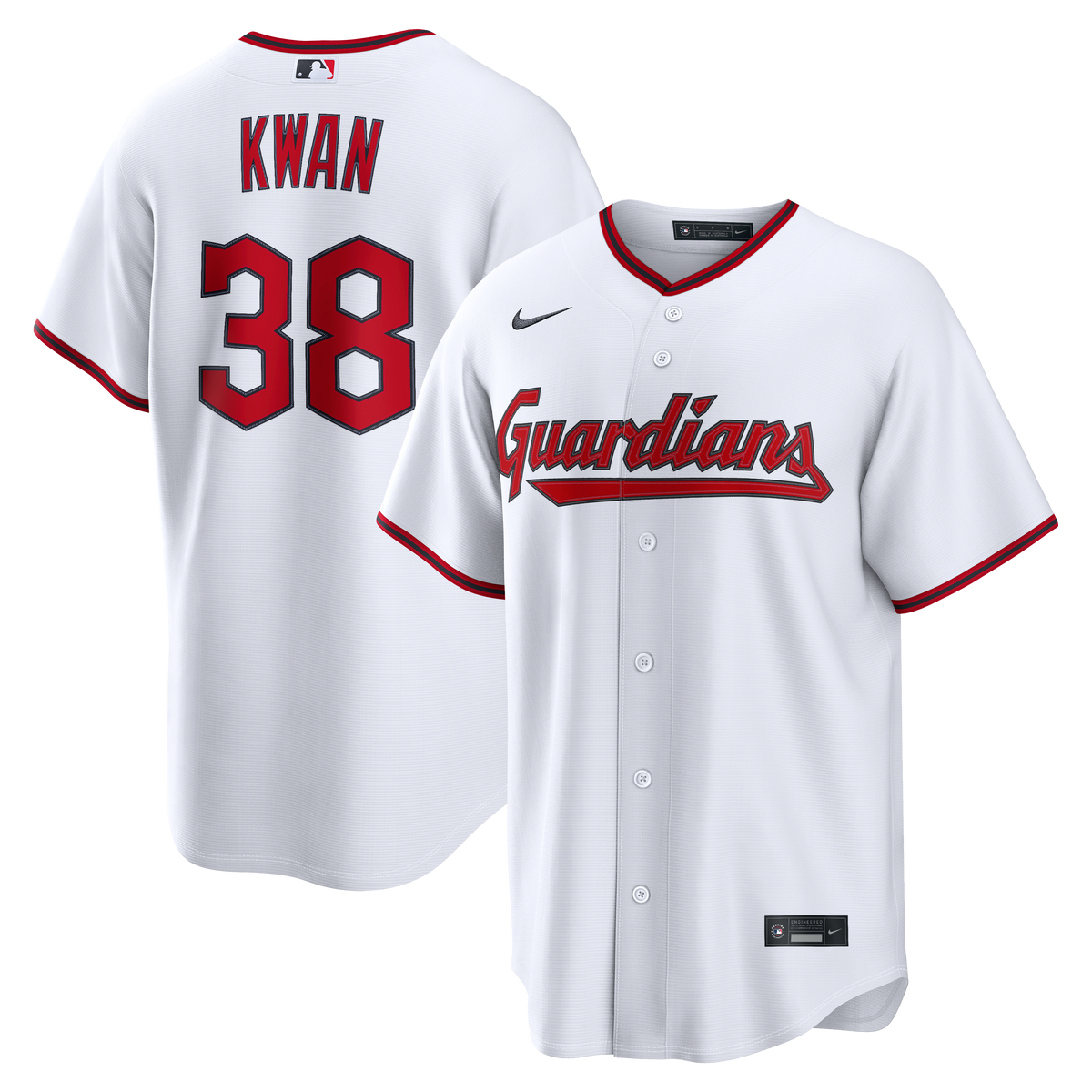 Men's Cleveland Guardians Steven Kwan Nike White Home Replica Jersey - 2