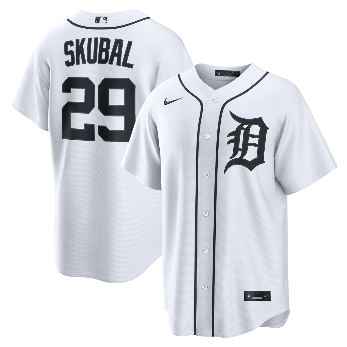 Men's Detroit Tigers Tarik Skubal Nike White Home Replica Jersey - 2