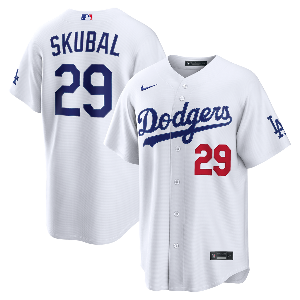 Men's Los Angeles Dodgers Tarik Skubal Nike White Home Stadium Jersey