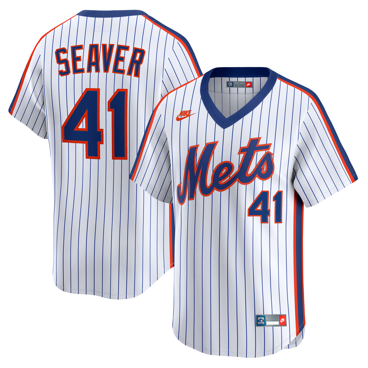 Men's New York Mets Tom Seaver Nike White Cooperstown Collection Limited Jersey - 2