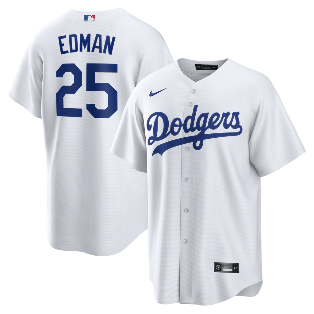 Men's Los Angeles Dodgers Tommy Edman Nike White Home Replica Jersey - 2